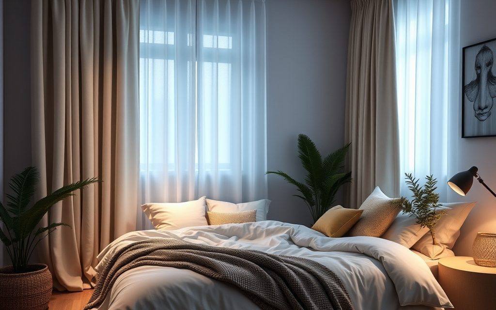 Wyciszenie sypialni bez remontu: skuteczne sposoby na ciszę z tekstyliami i aranżacją