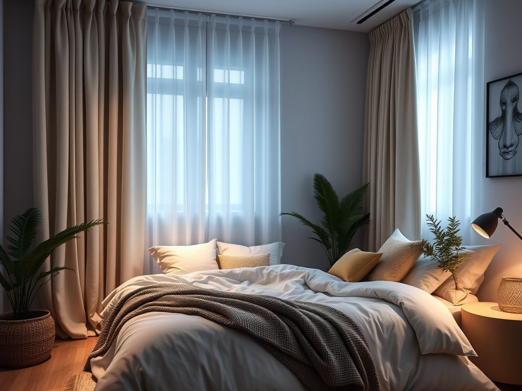 Wyciszenie sypialni bez remontu: skuteczne sposoby na ciszę z tekstyliami i aranżacją