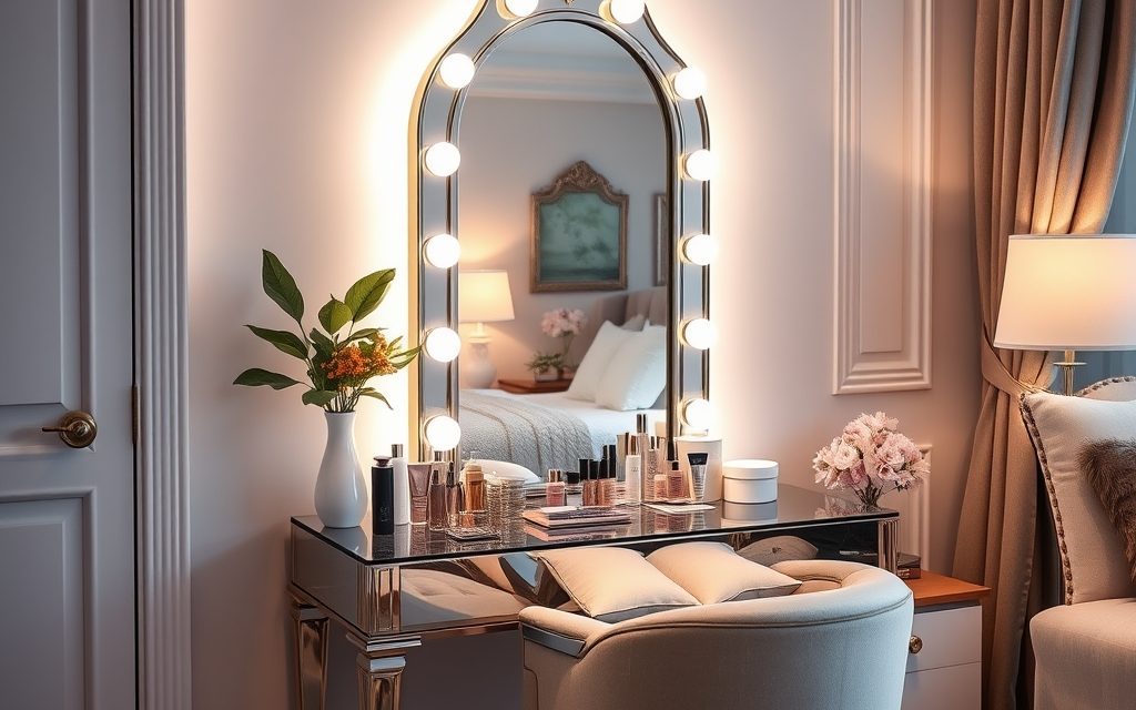 Sypialnia z toaletką: jak urządzić funkcjonalny i stylowy kącik pielęgnacyjny z odpowiednim oświetleniem