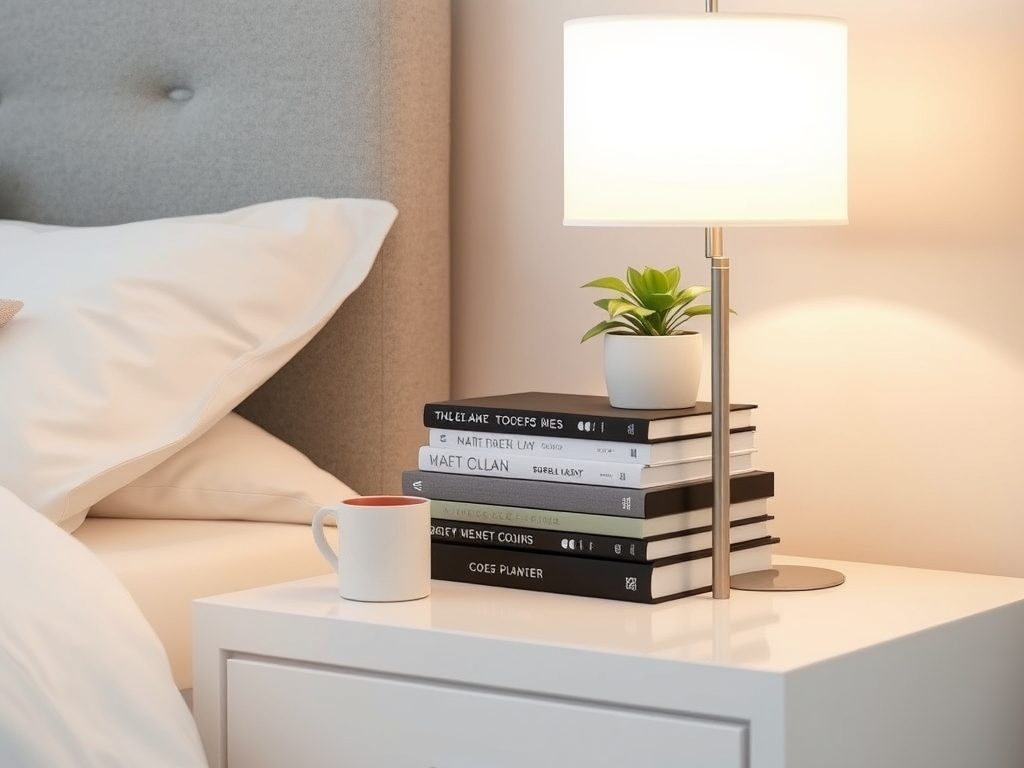 Organizacja stolika nocnego: jak utrzymać porządek i wygodę bez chaosu kabli oraz nadmiaru przedmiotów