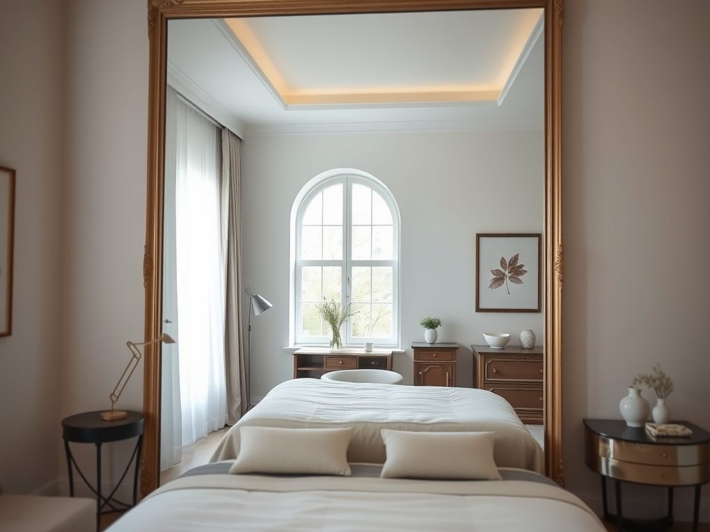 Lustro w sypialni: gdzie powiesić, by optycznie powiększyć przestrzeń i zachować harmonię wnętrza