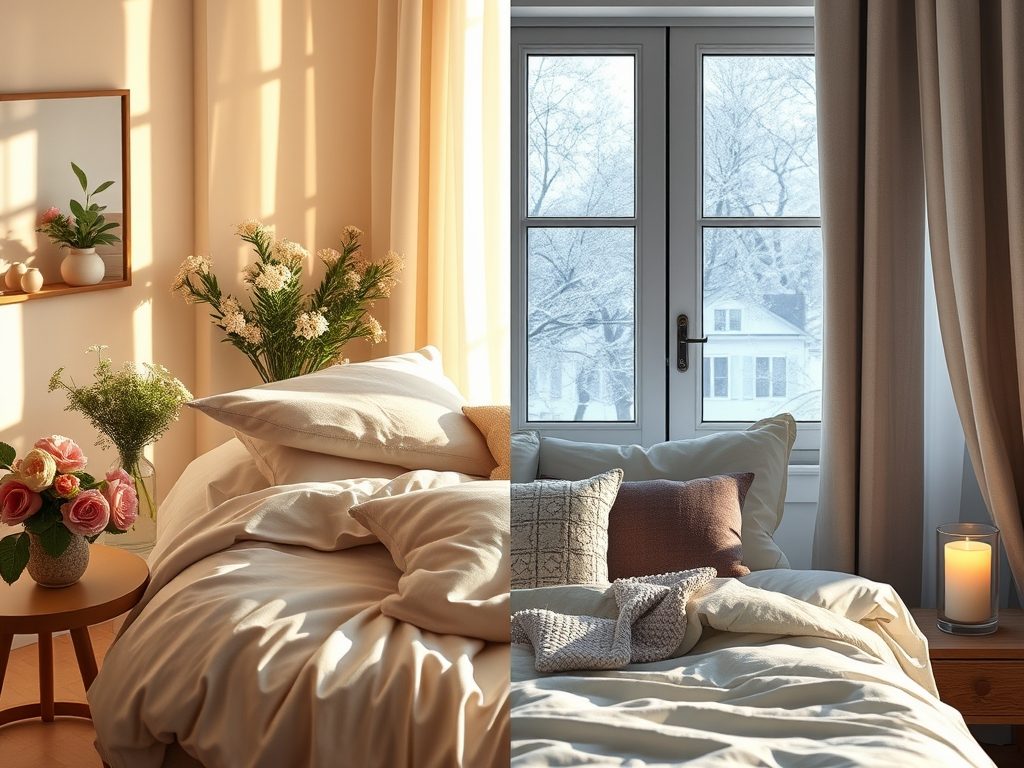 Sypialnia latem i zimą: jak zmieniać tekstylia, zapachy i aranżację dla optymalnego komfortu snu