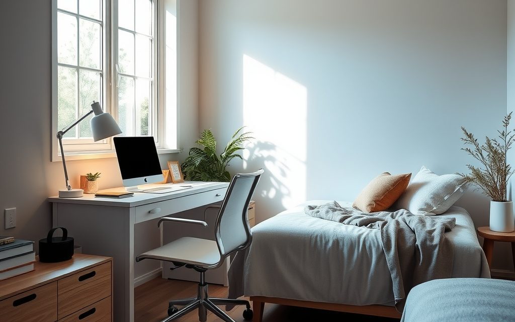 Sypialnia z biurkiem: jak zorganizować przestrzeń, by praca nie zakłócała wypoczynku i snu