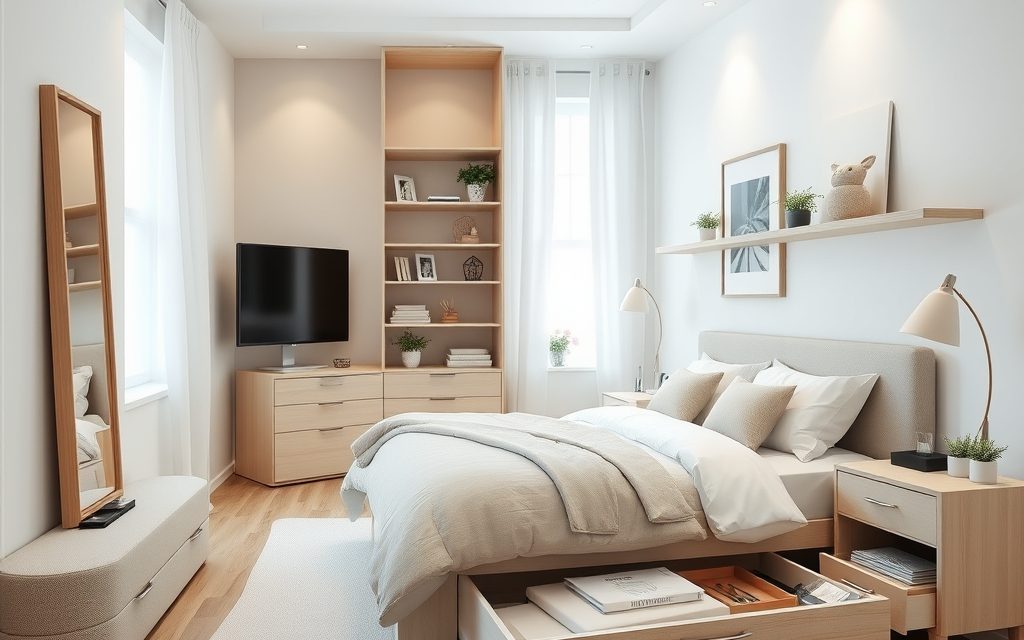 Mała sypialnia bez zagracenia: praktyczne zasady aranżacji, przechowywania i optycznego powiększenia przestrzeni