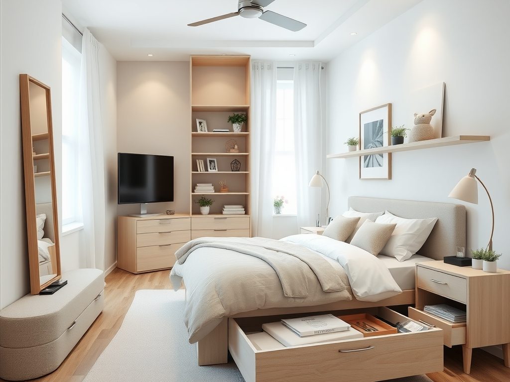 Mała sypialnia bez zagracenia: praktyczne zasady aranżacji, przechowywania i optycznego powiększenia przestrzeni